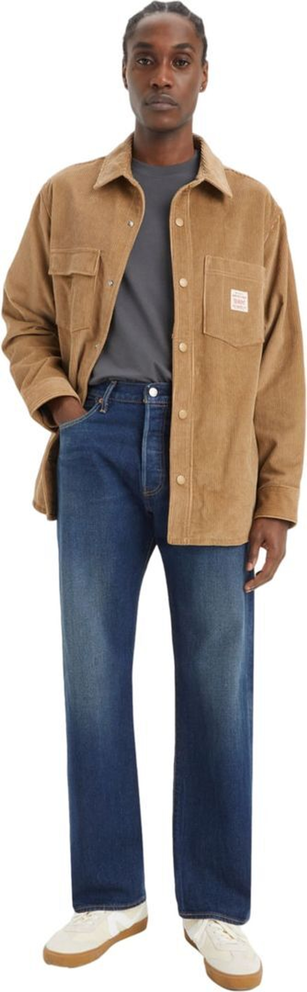 Джинсы Levis 501 LEVI'S ORIGINAL DARK INDIGO - WORN IN синий