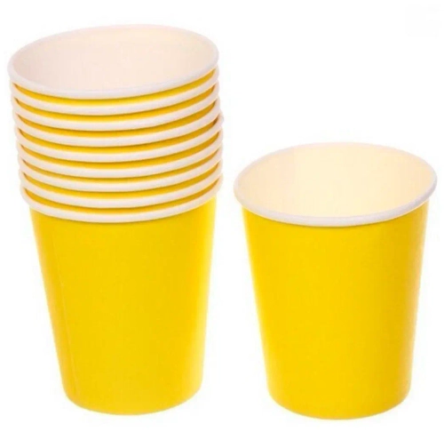 Бумажный стакан 250мл. "ЖЁЛТЫЙ " 1000шт/кор. (Белгород)