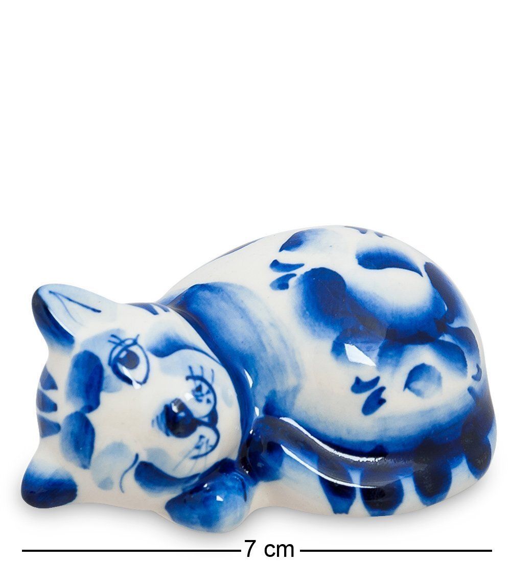 ГЛ- 197 Фигурка «Кот-Соня» (Гжельский фарфор)