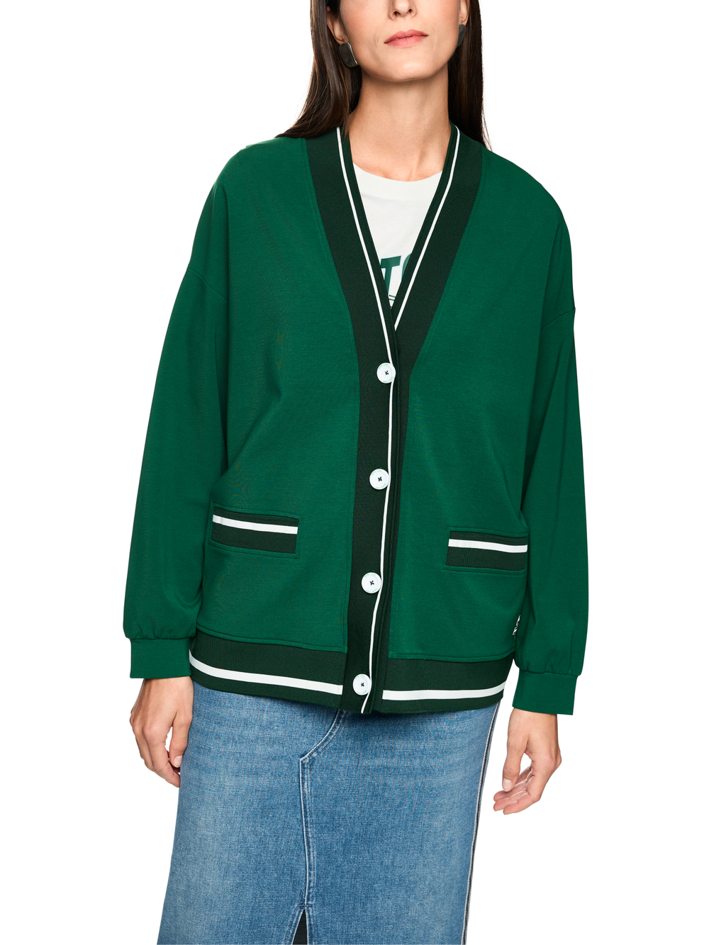 Кардиган из хлопка и модала