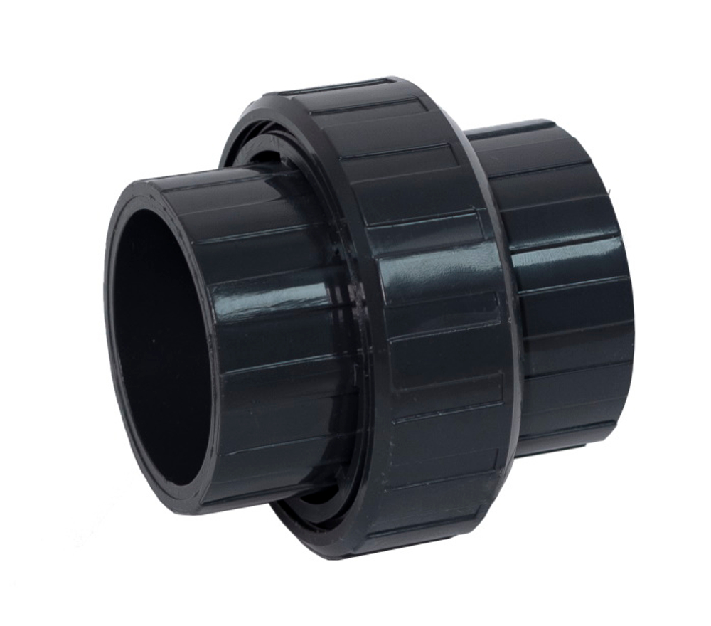 Муфта разборная ПВХ (НПВХ) под клей, EPDM (Ру16), Китай