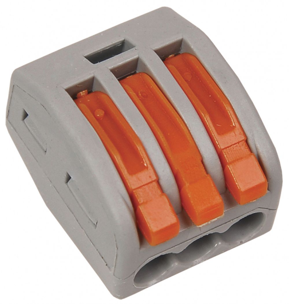 IEK CMK 222-413 Клемма 3-проводная строительно-монтажная многоразовая UZK-001-413 (АНАЛОГ WAGO)