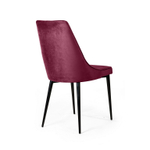 Стул Oliver, бархат красный 16/ чёрный конус