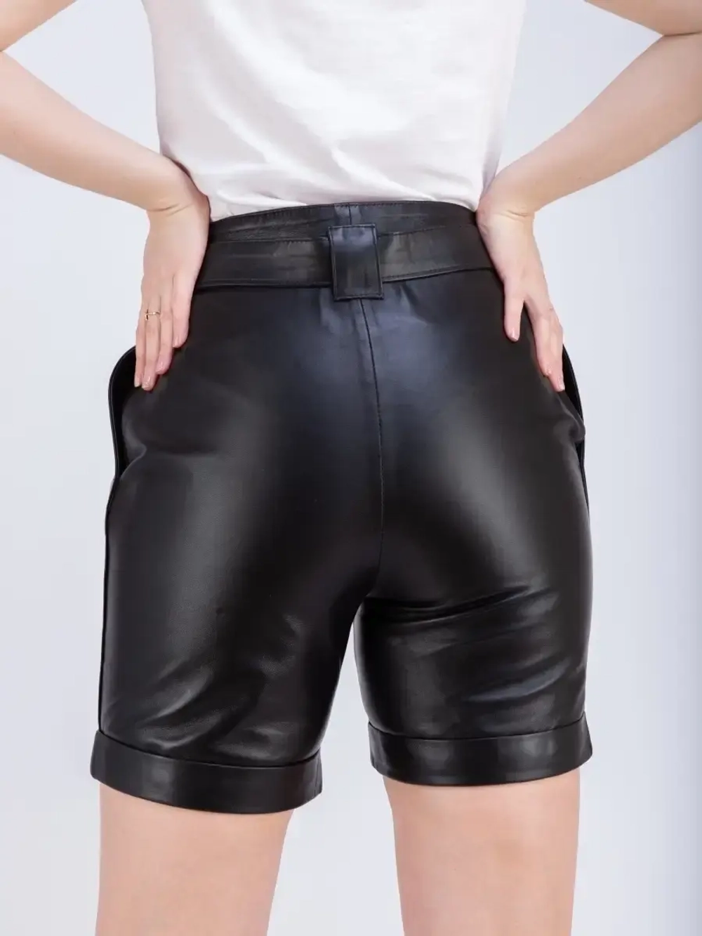 Шорты женские кожаные шорты кожаные
