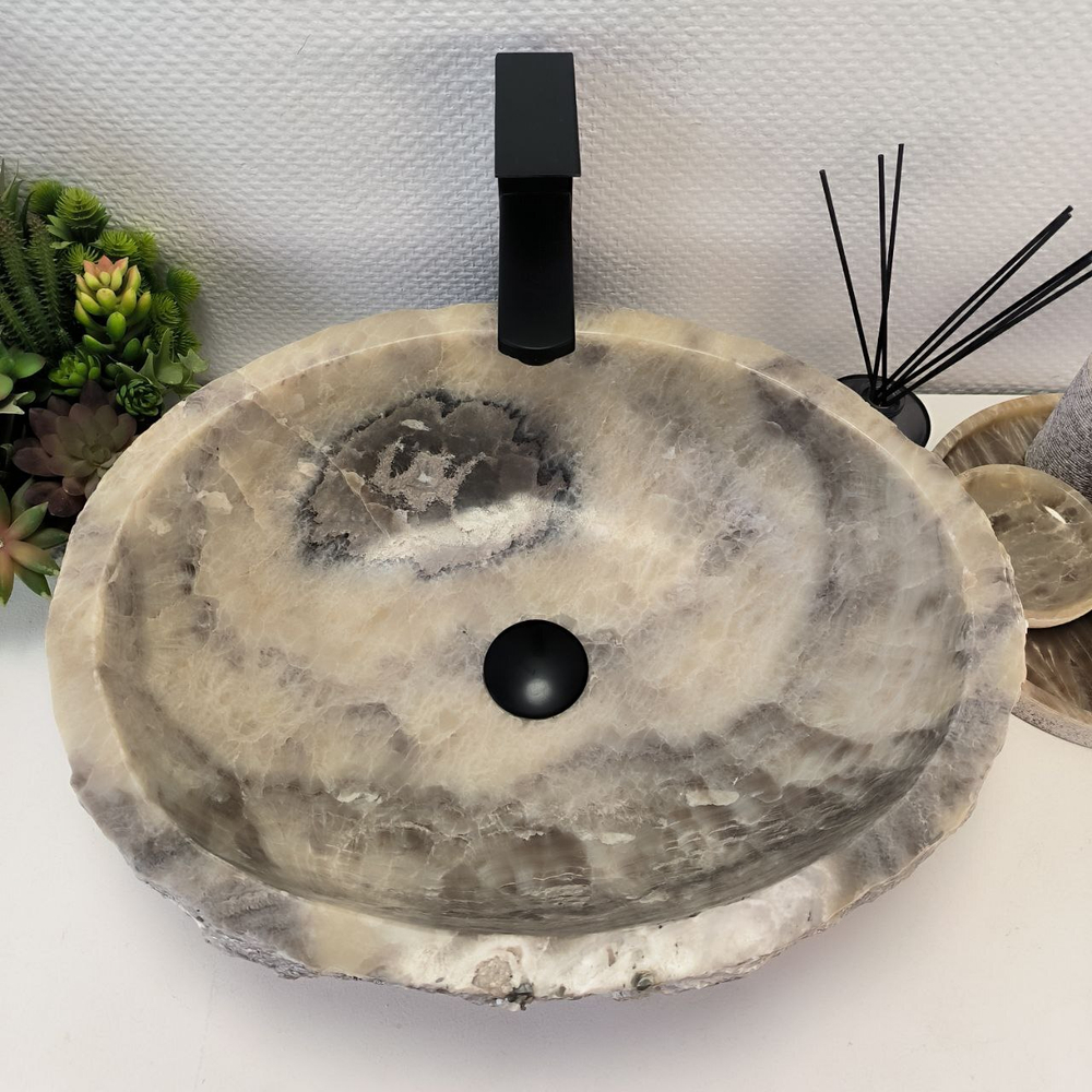 Раковина из оникса Erozy White EO-03179 51x41x15 см