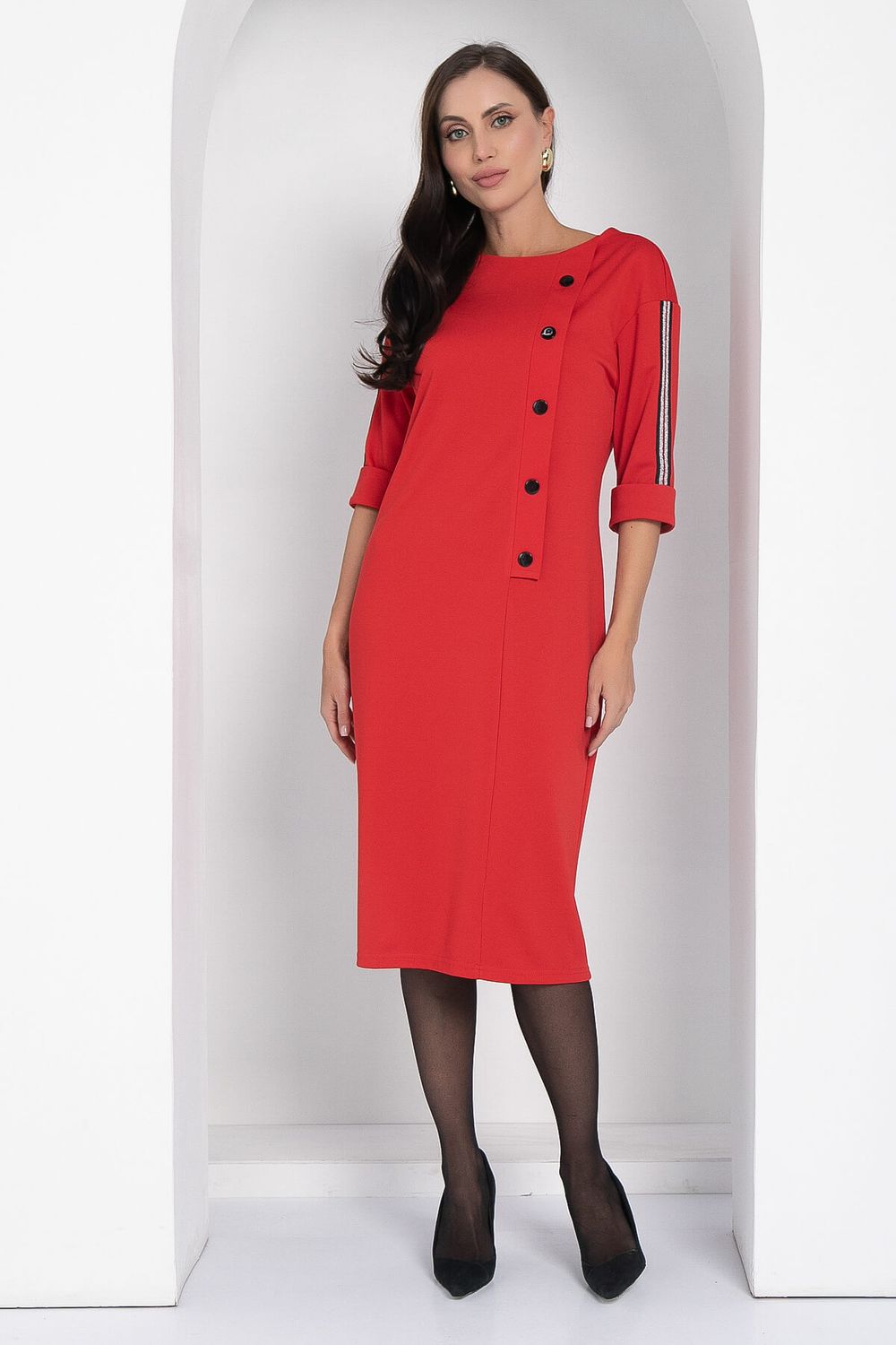 Платье Простота в деталях (красное) П12621-5 LT Collection