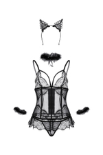 Соблазнительный комплект кошечки Kati (Размер: S-M-L) (Цвет: черный)