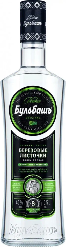 Водка особая Бульбашъ Березовые Листочки 0,5 40% (Завод Бульбашъ) Беларусь