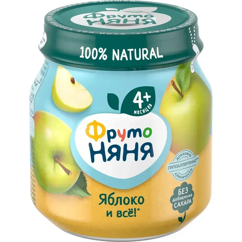 Пюре фруктовое ФрутоНяня с 4 месяцев, яблоко, 100 г