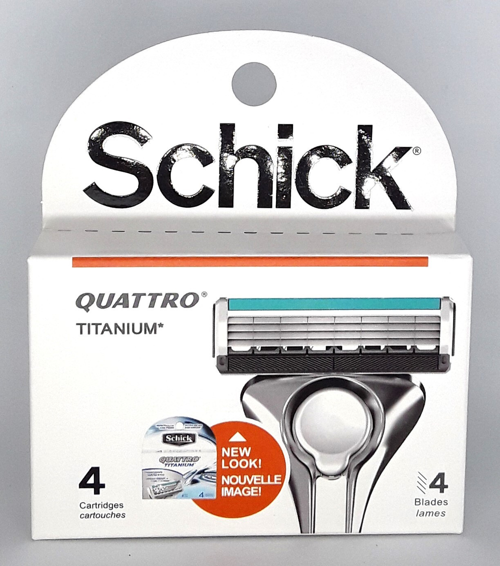 Schick кассеты Quattro Titanium 4шт