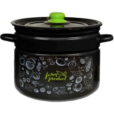 Кастрюля сталь, эмал, 9 л, с крыш, крышка сталь, Appetite, Berry, 1с200с