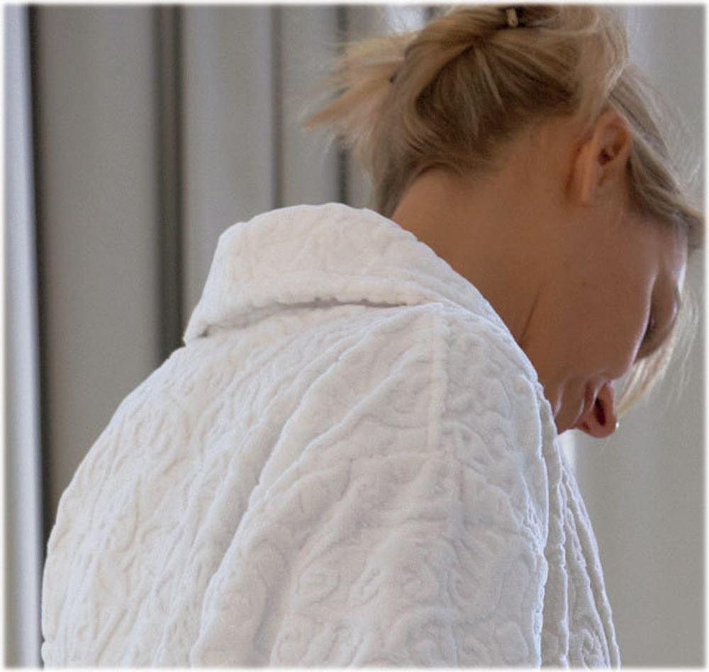 Халат махровый Blanc des Vosges Princess белый Франция фото