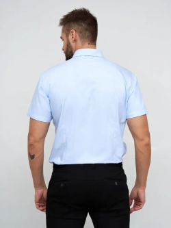 Рубашка приталенная с коротким рукавом