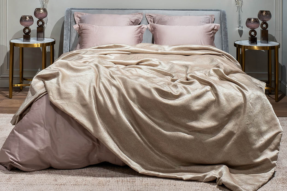 Покрывало 260x260 Garda Decor FIJI бежевое