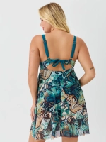 Купальник-платье слитный большой размер