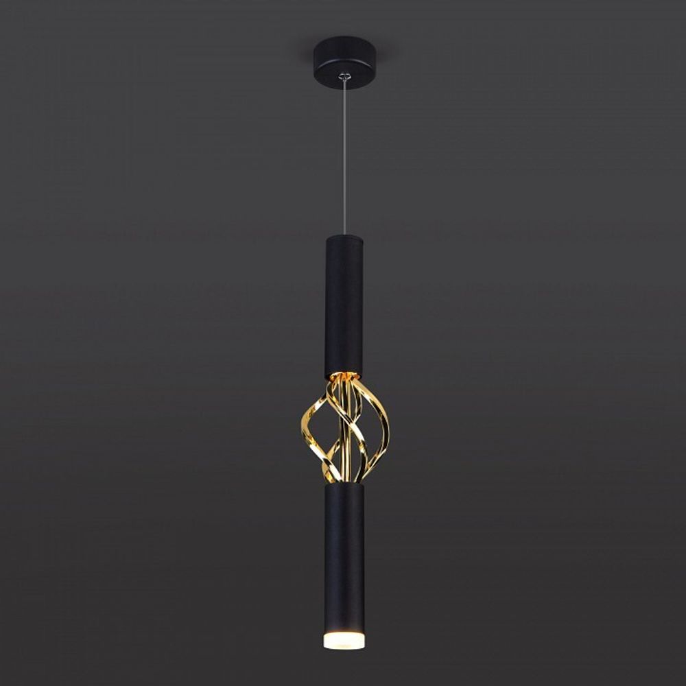 Подвесной светильник Eurosvet Lance 50191/1 LED черный/золото