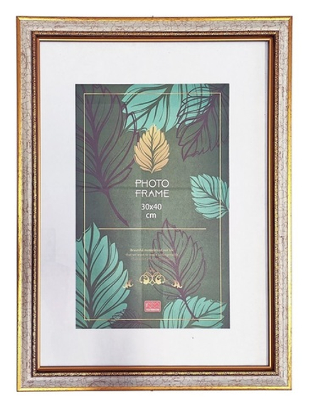 Фоторамка пластик 30х40 см Каррара кремовый