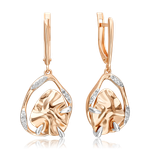 Серьги «Шарм» с английским замком из красного золота c натуральными топазами white 02-5104-00-201-1110