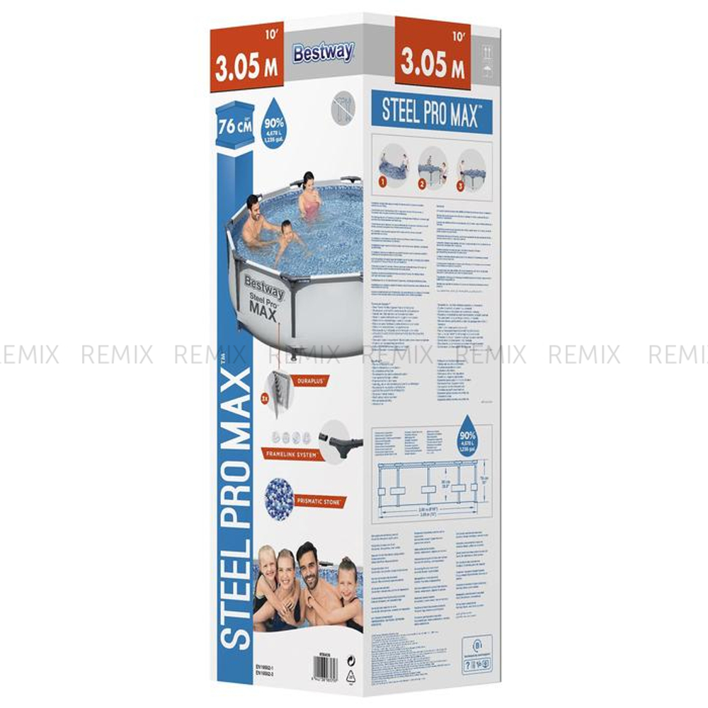 Бассейн Bestway №56406 Steel Pro Max размер 305*76см, 4678 л