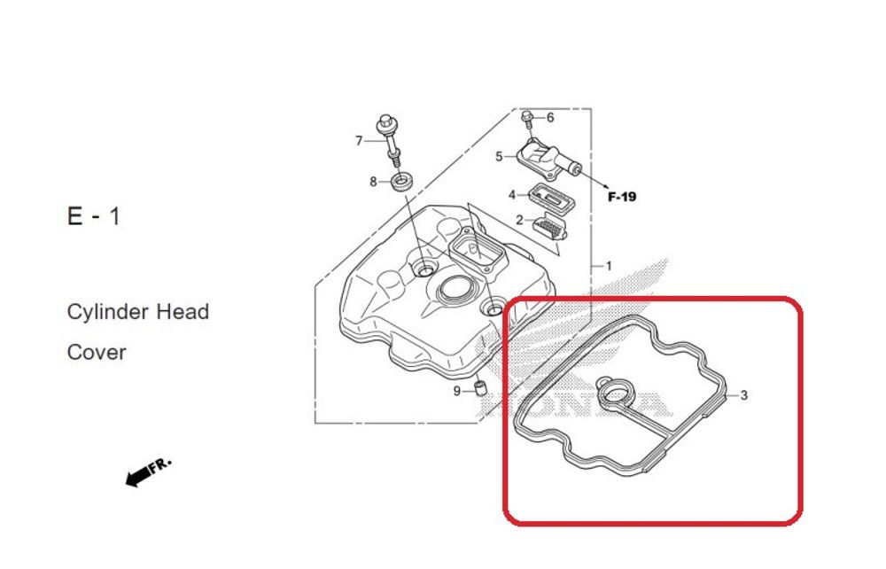 12391-KYJ-901. GASKET COMP., CYLINDER HEAD COVER