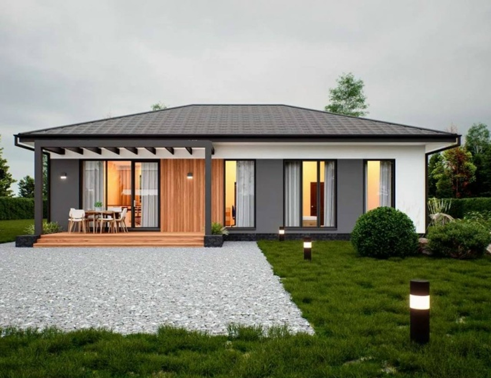 Проект Дома 117кв. м с террасой К-42