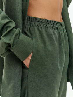 Брюки Микадо в цвете хвои