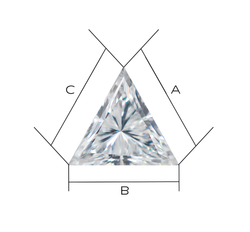 Лабораторно-выращенный бриллиант треугольник (пара) 0.732 ct