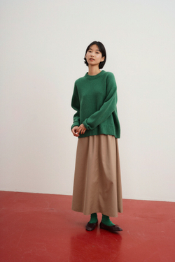 Пуловер Zoe из кашемира с мериносом зеленого цвета ПРЕДЗАКАЗ