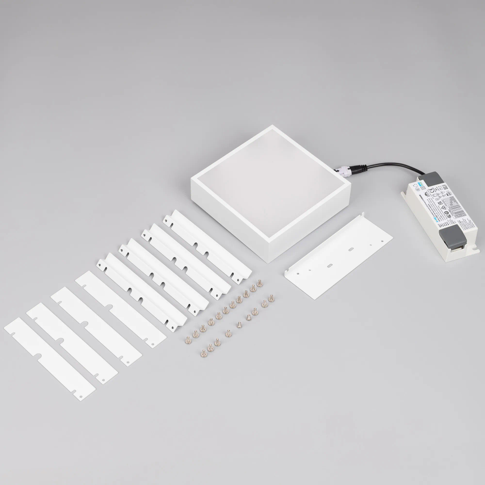 Светильник DL-GRIGLIATO-S140x140-18W Warm3000 (WH, 100 deg, 230) (Arlight, IP40 Металл, 5 лет) 045696