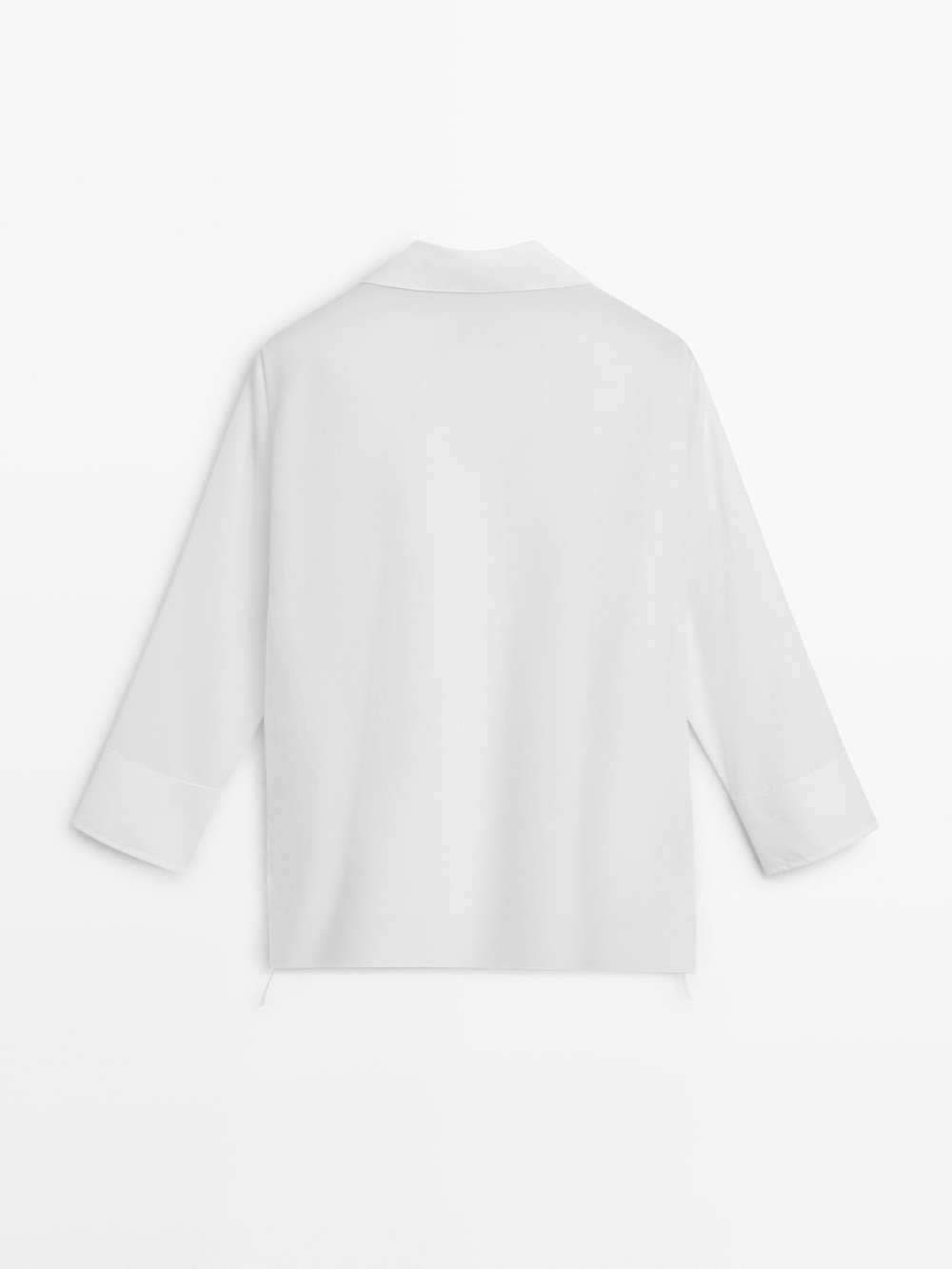 Massimo Dutti Рубашка с завязками, белый