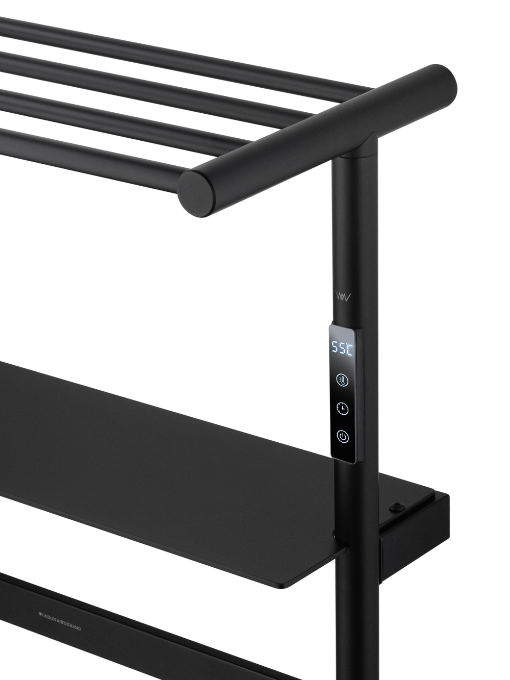 Полотенцесушитель электрический WONZON & WOGHAND DÜSSELDORF, Черный матовый (WW-A208-MB)
