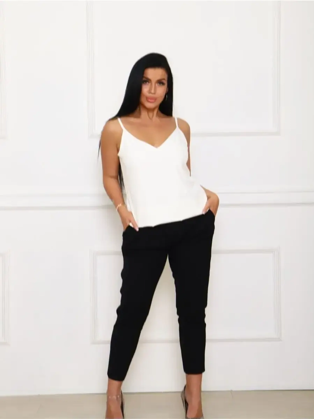 Топ под пиджак в бельевом стиле