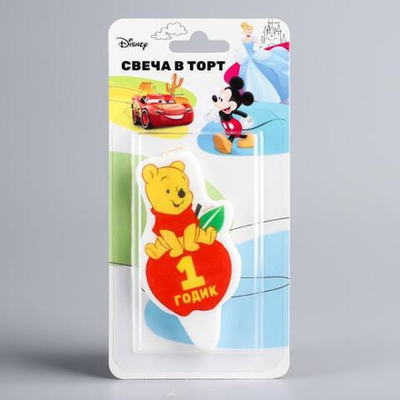 Свеча в торт, Медвежонок Винни 1 годик