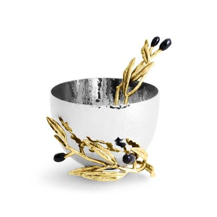 Чаша для орехов с ложкой Michael Aram Olive Branch (10 см)