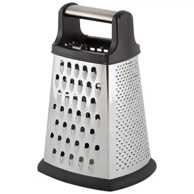 Терка четырехгранная GR-052-8, цвет: черный, высота 20 см (нерж.сталь, ТПР)