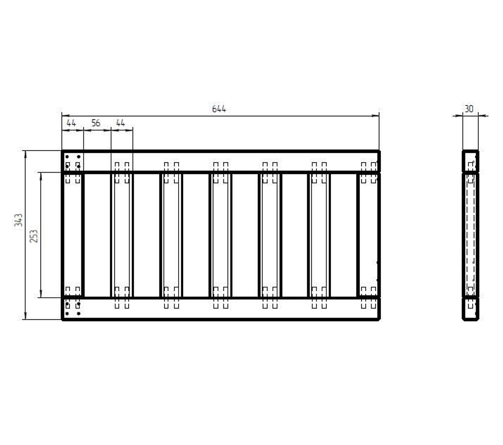 Калитка для односпальной кровати Афина 90х200, массив сосны