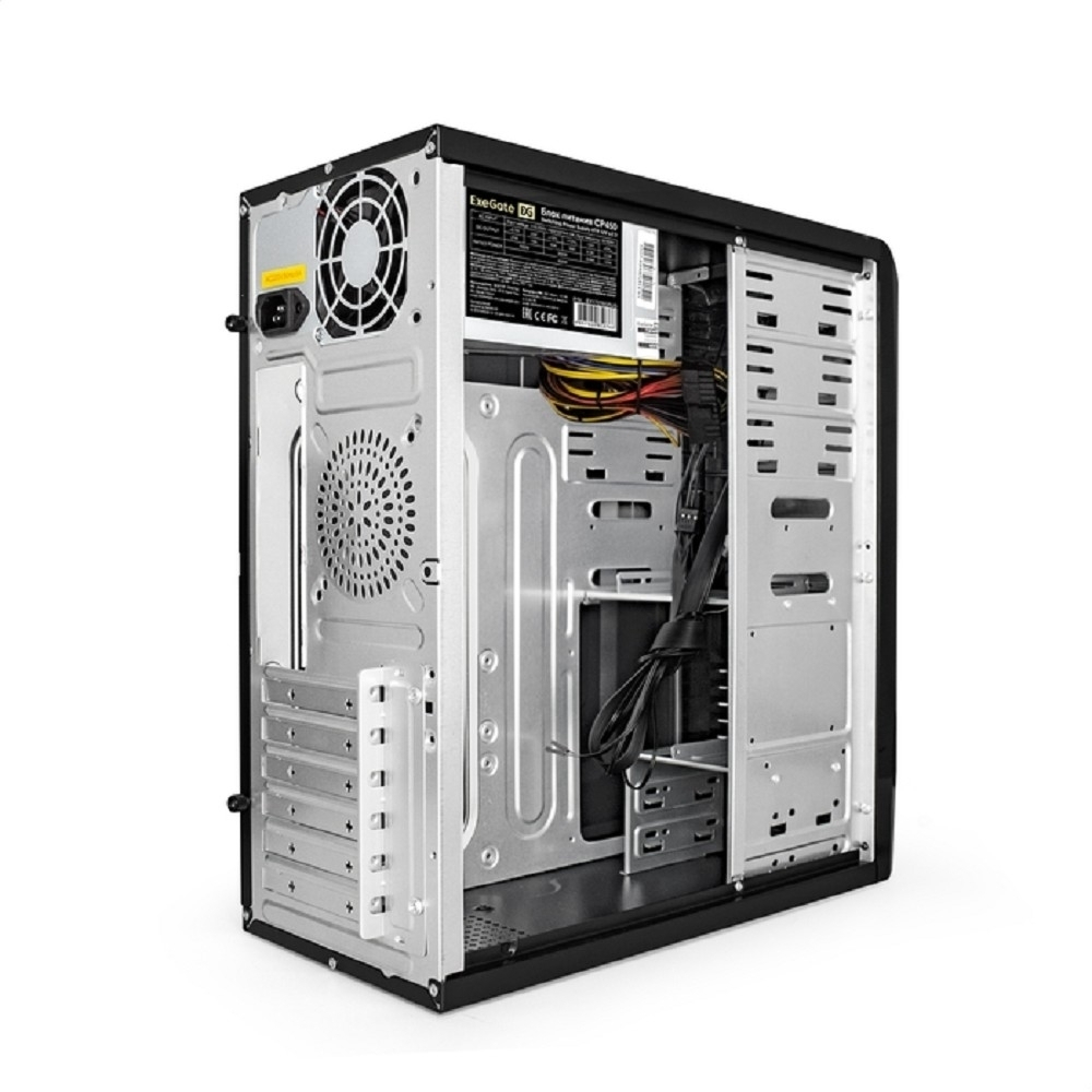 Корпус для компьютера Exegate EX283217RUS Корпус Miditower ExeGate CP-603UB Black, ATX, , 2*USB+2*USB3.0, Audio, замок блокировки кнопки питания