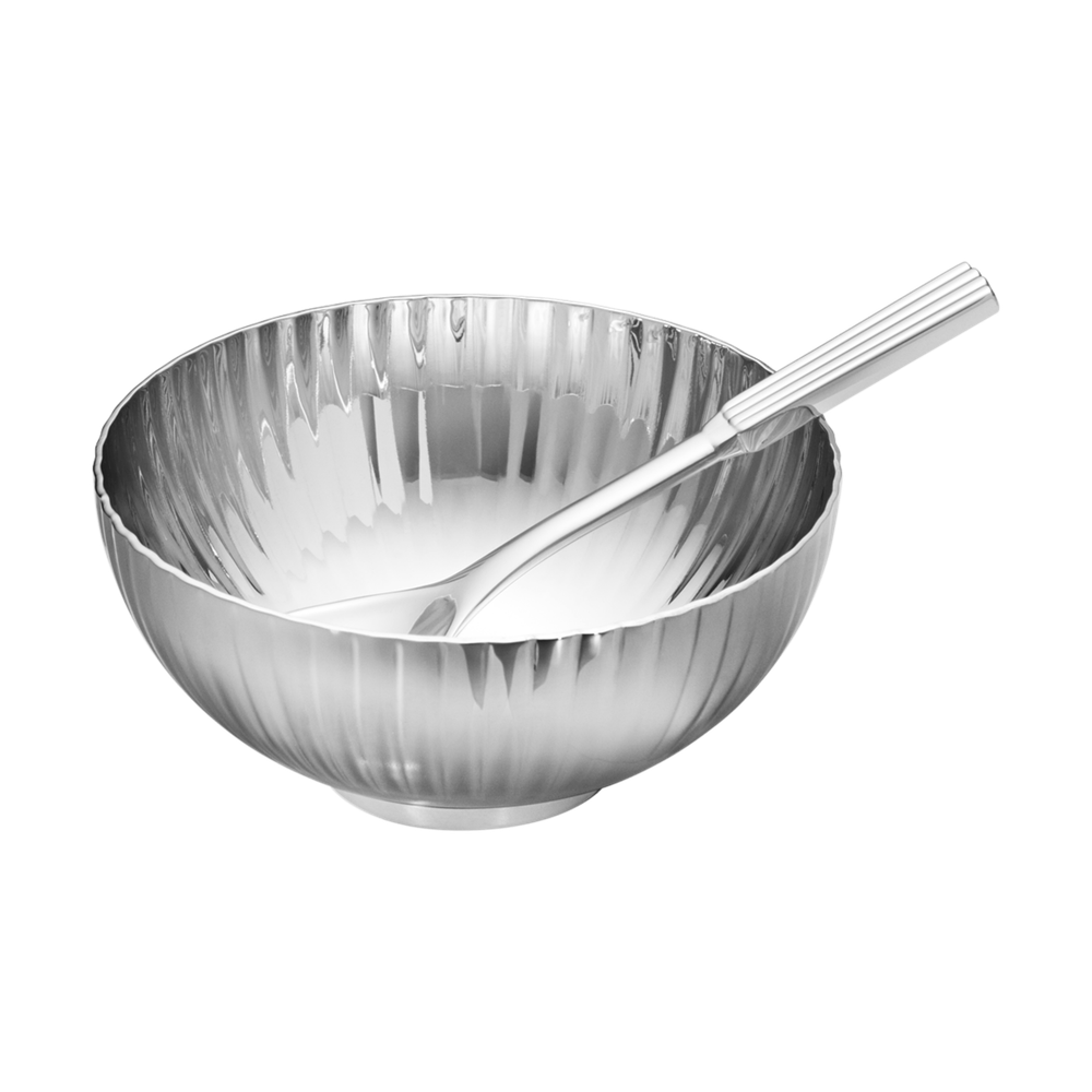 Солонка с ложкой Georg Jensen Bernadotte, 7.4 см