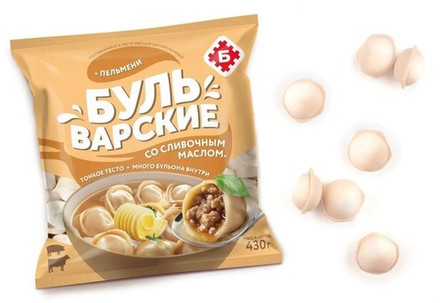 Пельмени "Бульварские" со сливочным маслом 430г. Брестский МК