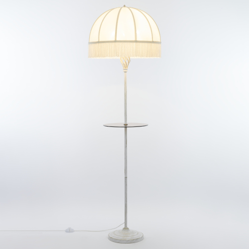 Citilux Базель CL407921T Торшер патина со столиком и бежевым абажуром