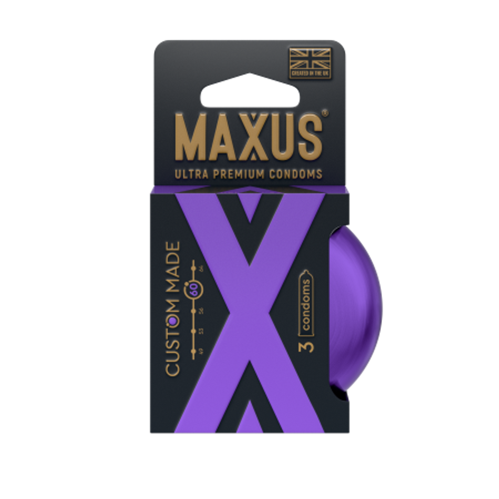 Презервативы MAXUS Custom Made 60 №3, увеличенные X-Edition, 3 шт