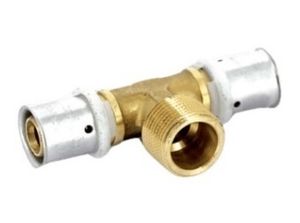 Пресс тройник с наружной резьбой Uni-Fitt