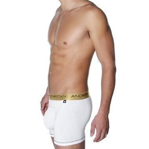 Мужские трусы боксеры белые Andrew Christian Infinity Boxer White  AC26