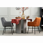 Стул Bergenson Bjorn Allar, экокожа, рогожка, коричневый