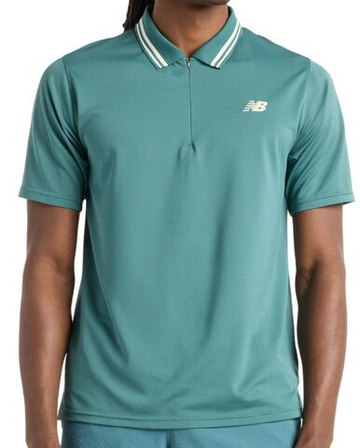 Мужское теннисное поло New Balance Tournament - зеленое