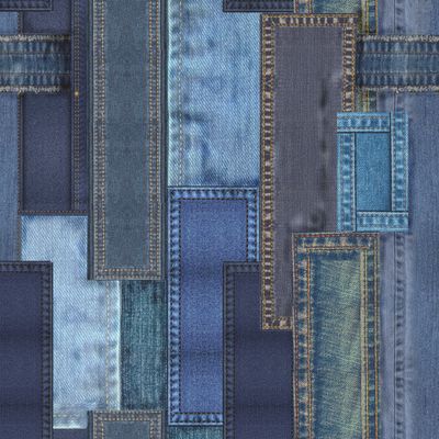 Джинсовый печворк темный