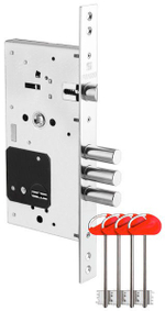 Замок FUARO MDV25/S-60.85.3R16 4key врезной сувальдный с защ.