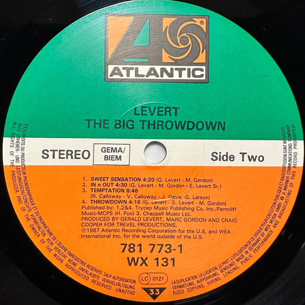 Levert - The Big Throwdown (Германия 1987г.)