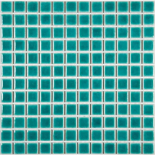 Мозаичная плитка из керамики PW2323-11 Porcelain глянцевая голубой аквамарин зеленый