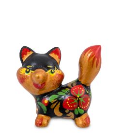 ГЛ- 974 Фигурка «Лисенок» хохлома (Гжельский фарфор)